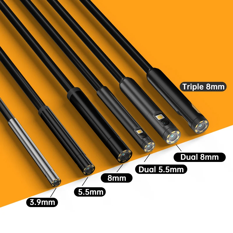 iOS/안드로이드용 WiFi 내시경 카메라 1080P IP67 무선 산업용 내시경 파이프 자동차용 강성 케이블 검사 카메라