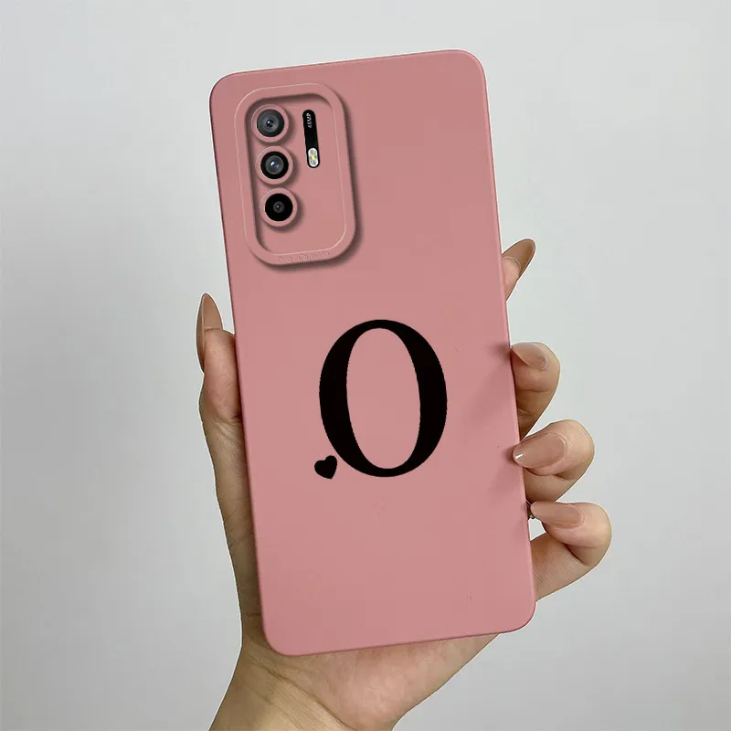 Chic Letters Square Shockproof Phone Case - Elegant Protective Back Cover