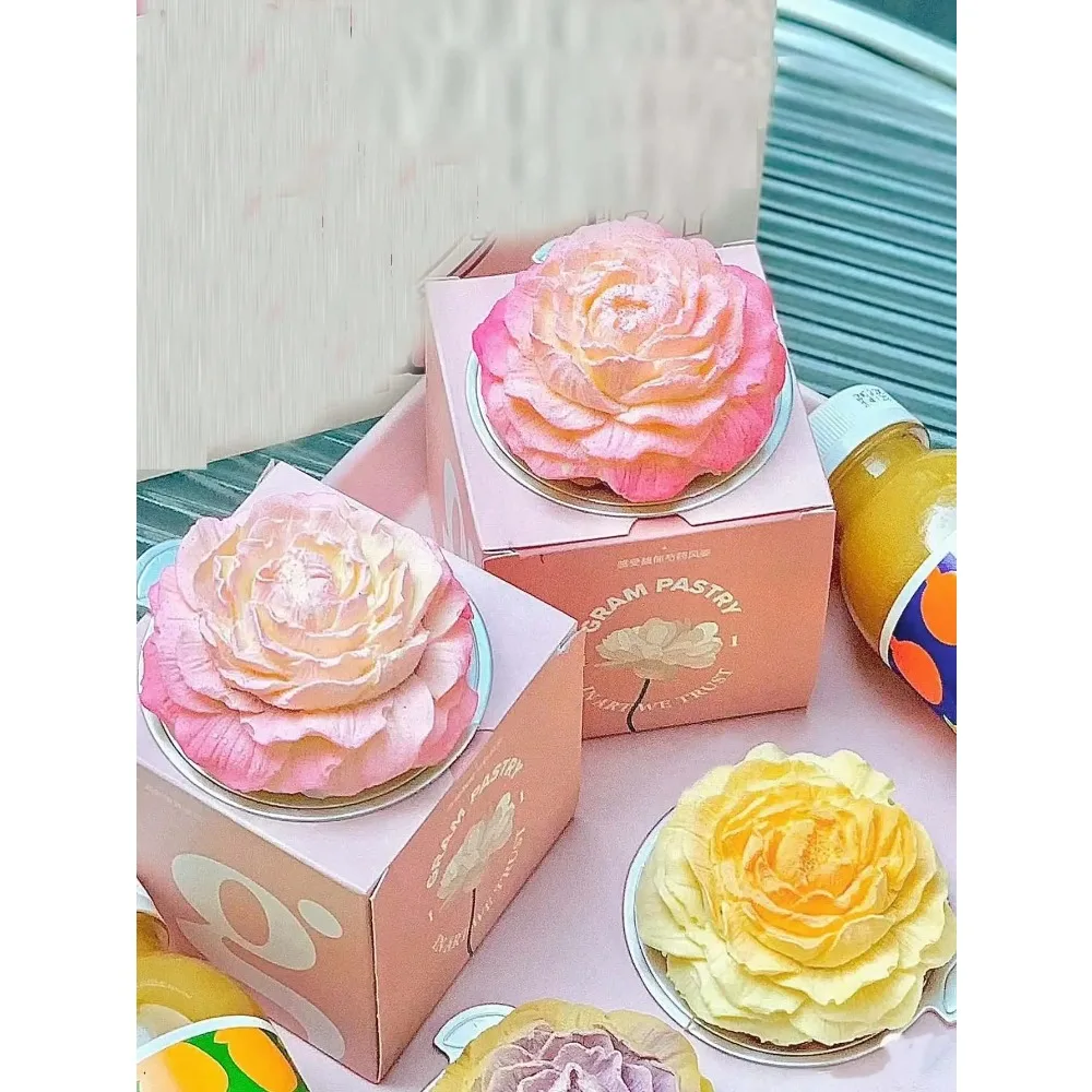 silicone mold 1PC 3D Peony Flower Candle Silicone Mold Mother's Day Candle Soap Mold Beeswax Soap Mold