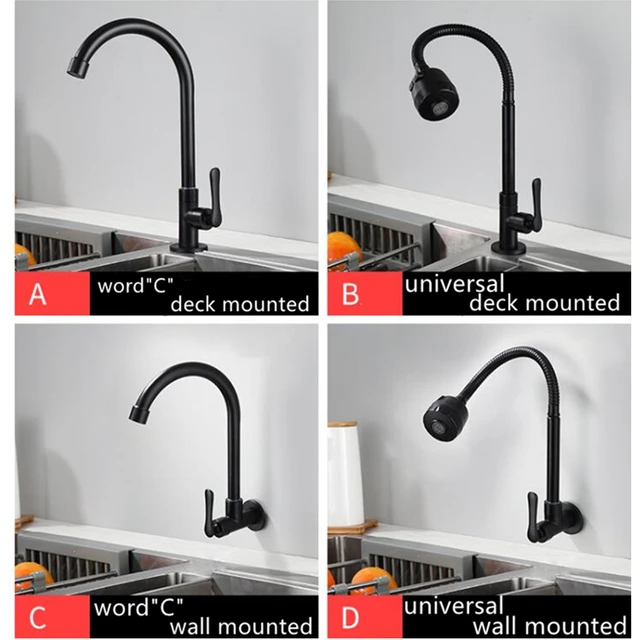 Rubinetto Da Esterno In Acciaio Inox 304 Nero - G1/2, Per Giardino, Cucina, Balconi - Foto 4