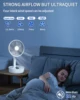 UNITEDTME Oscillating Fan Foldaway with Remote Control, Battery Powered  Fan for Camping, 4 Speed, Timer,  Portable 6