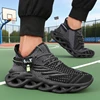 حذاء رياضي للجري للرجال، حذاء رياضي كاجوال عصري شبكي مضاد للانزلاق، خفيف للغاية وسريع الجفاف، حذاء تدريب كرة السلة
