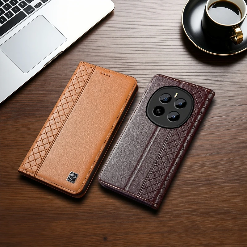 Luxurious Nappa Leather Wallet Phone Case with Magnetic Flip Cover