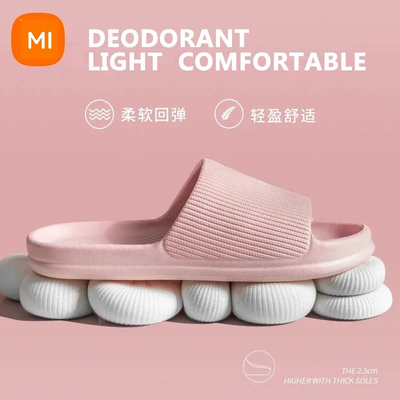 Xiaomi Fashion Sandals Men's Women's Anti-Slip Wear-Resistant EVA Thick Sole Comfortable Home Slippers Bathroom Bath Flip-Flops non slip slippers