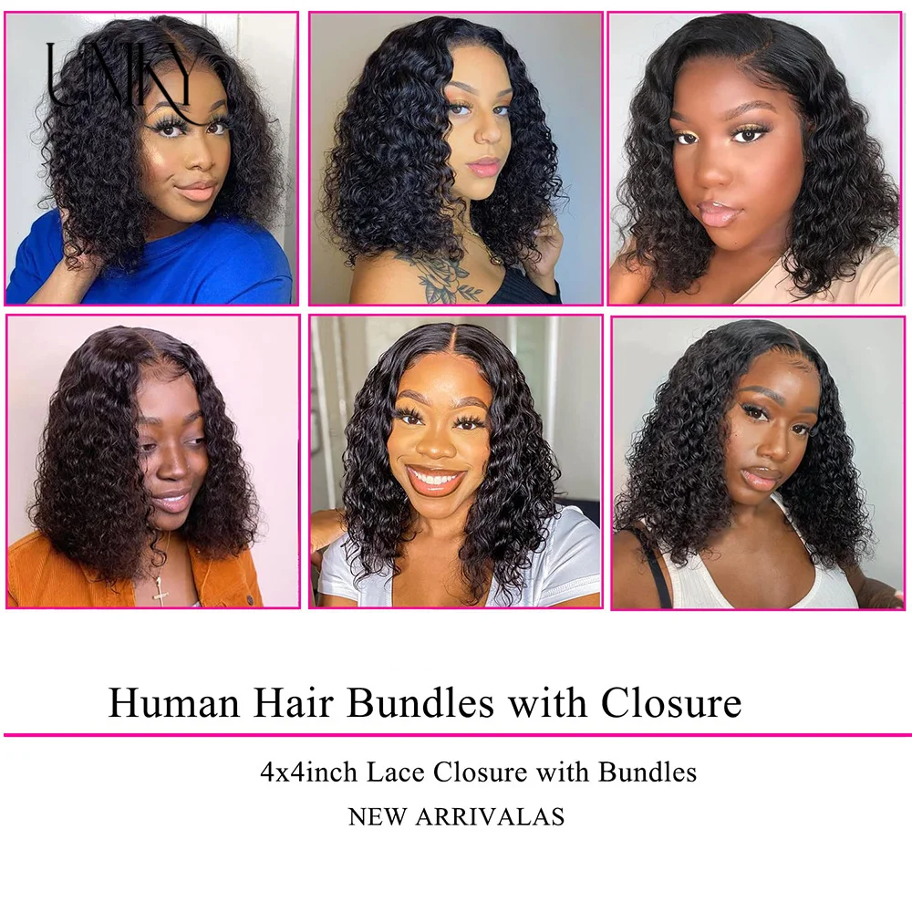 Afro Kinky Curly Bundles With Closure Natural Human Hair Bundles