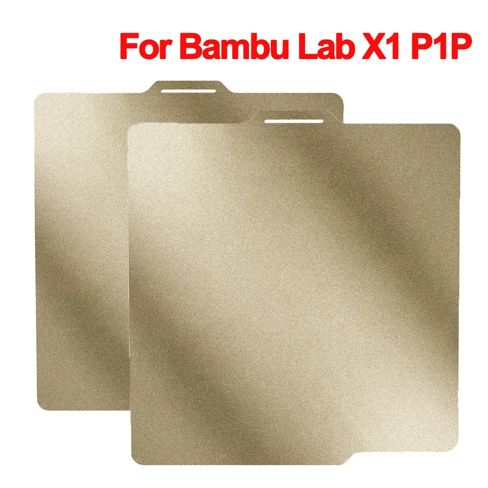 

PEI 3D Printing Build Surface For Bambu Lab X1 P1P Hot Bed Double Sided Textured PEI 257x257mm Powder-Coated Spring Steel Sheet