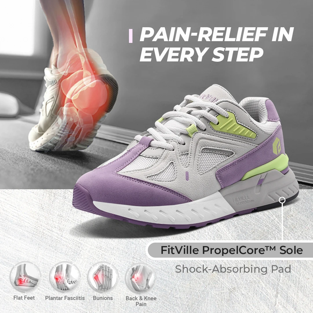 Womens Sneakers FitVille Extra Wide Women's Walking Shoes Wide Width lightweight Sneakers for Flat Foot Plantar Fasciitis Heel Pain Relief