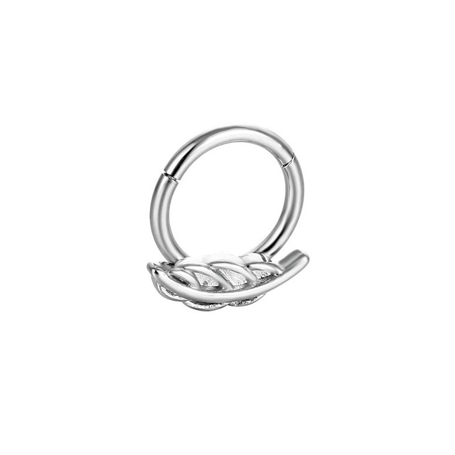 Nose Piercing Ring Hinged Segment Zircon Septum Piercing Clicker Opal Ear Cartilage Tragus Helix Lip Nariz Pircing Cuff Goth