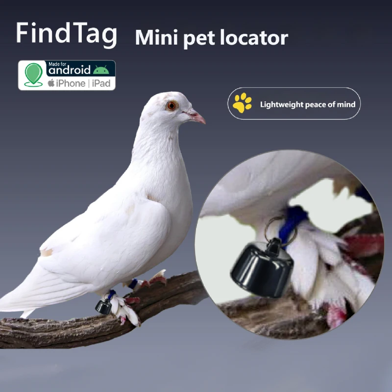 Mini Pets Global Locator Compatible with Android ISO System for Birds and Dogs and Cats View 3 Days of Movement GPS Tracker