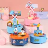 Home Tabletop Decorations Wind-up Revolving Musical Box Rotating Music Boxes Birthday Valentine Gift For Teens 1
