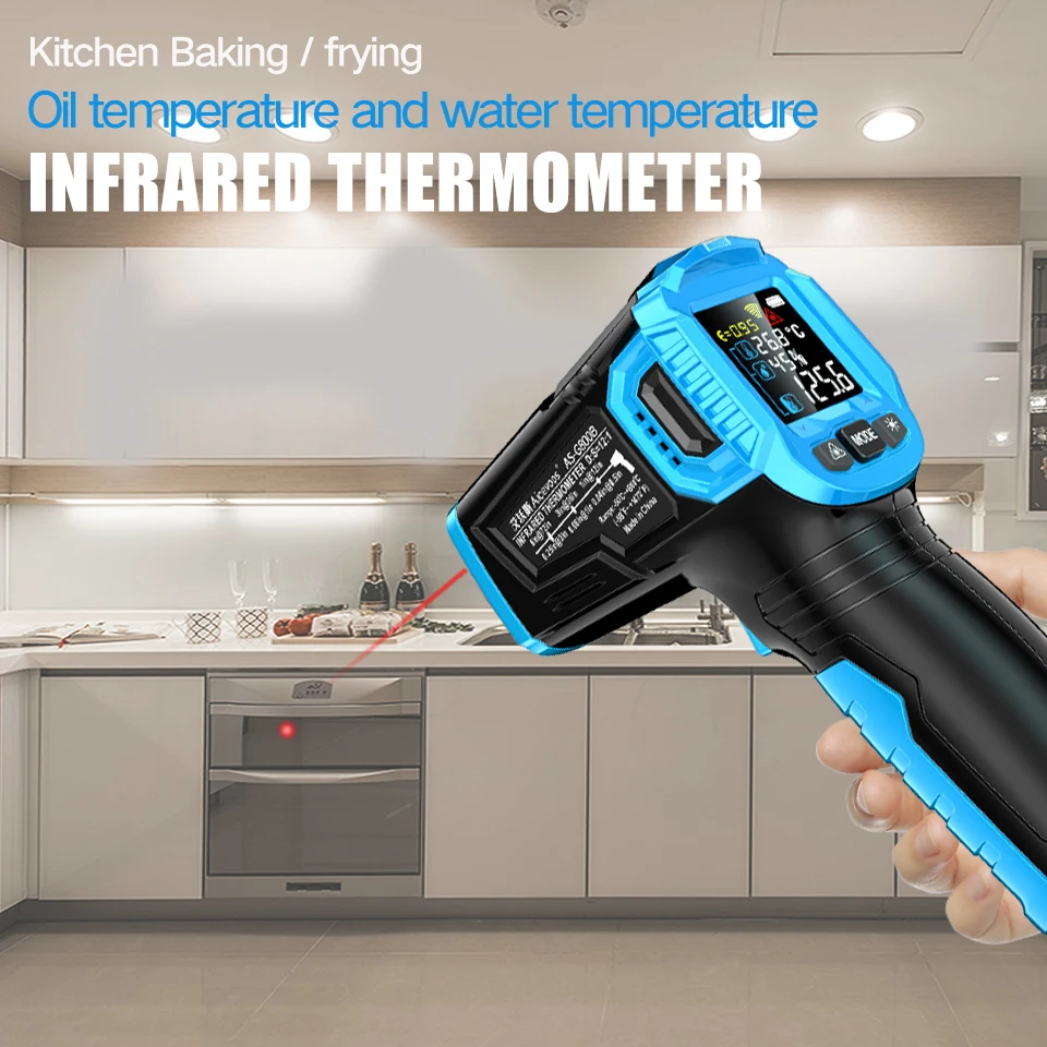 Digital thermometer Infrared thermometer Handheld Digital Infrared Thermometer Non-Contact Laser Temperature Meter Gun Temperature Tester Instruments Pyrometer