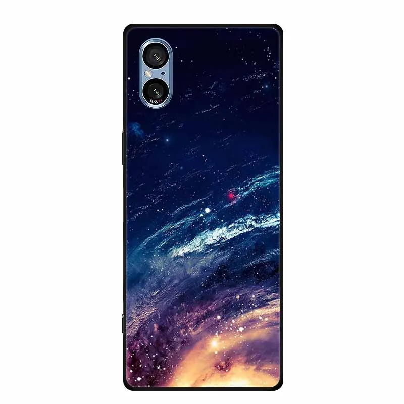Stylish Black Silicone Soft Phone Case with Fashion Pictures