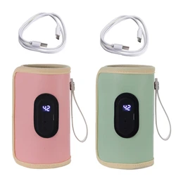Nursing Bottle Heater USB Charging Heating Sleeve Milk Warmer 20 Temperature Adjustable Insulated Breastmilk Heating Dropship