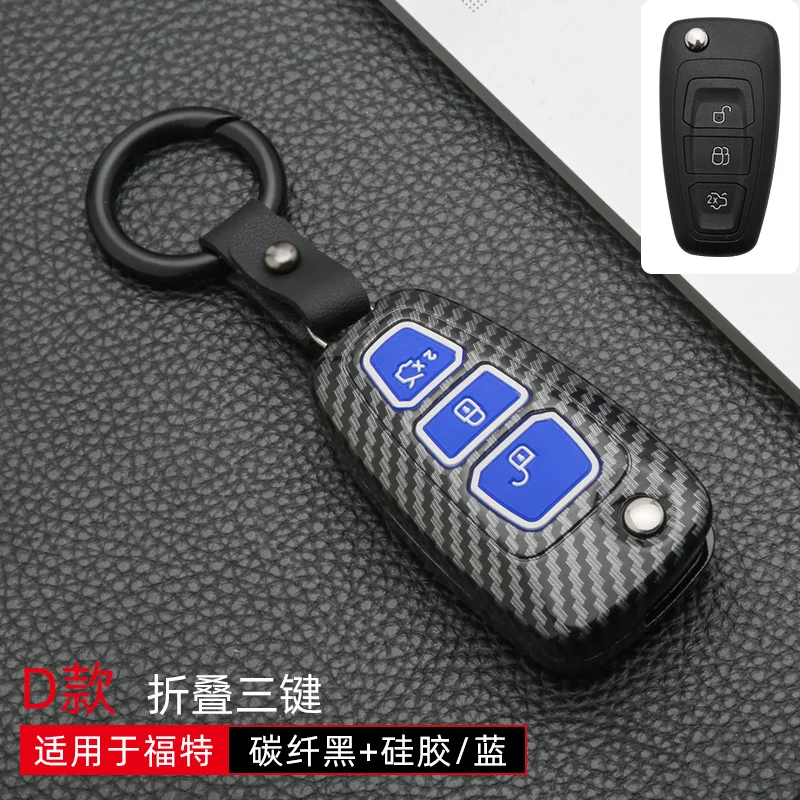 Car Flip Key Cover Remote Case Fob Fit For Ford Focus Mk3 Mondeo Fiesta Kuga Ecosport Escape Ranger S-max C-max With Keyring - - Racext™️ - - Racext 20