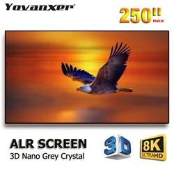 ALR Projector Screen 3D Nano Grey Crystal Ambient Light Rejecting Fixed Frame 1CM Ultra Narrow Border CLR 4K 8K Projection 2024