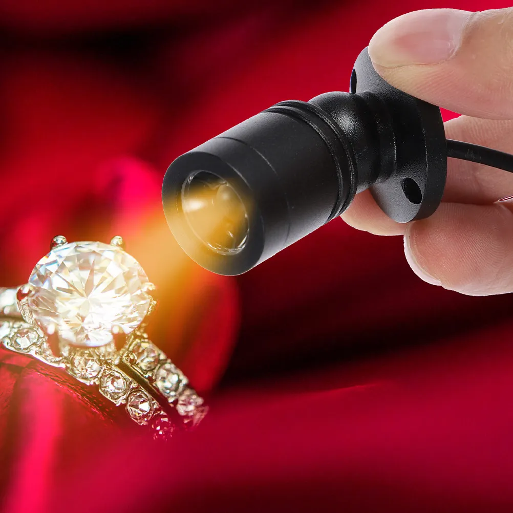 2Pcs 캐비닛 미니 스포트라이트 USB LED 쥬얼리 디스플레이 라이트 조정 가능한 각도 쇼케이스용 소형 실내 스포트라이트