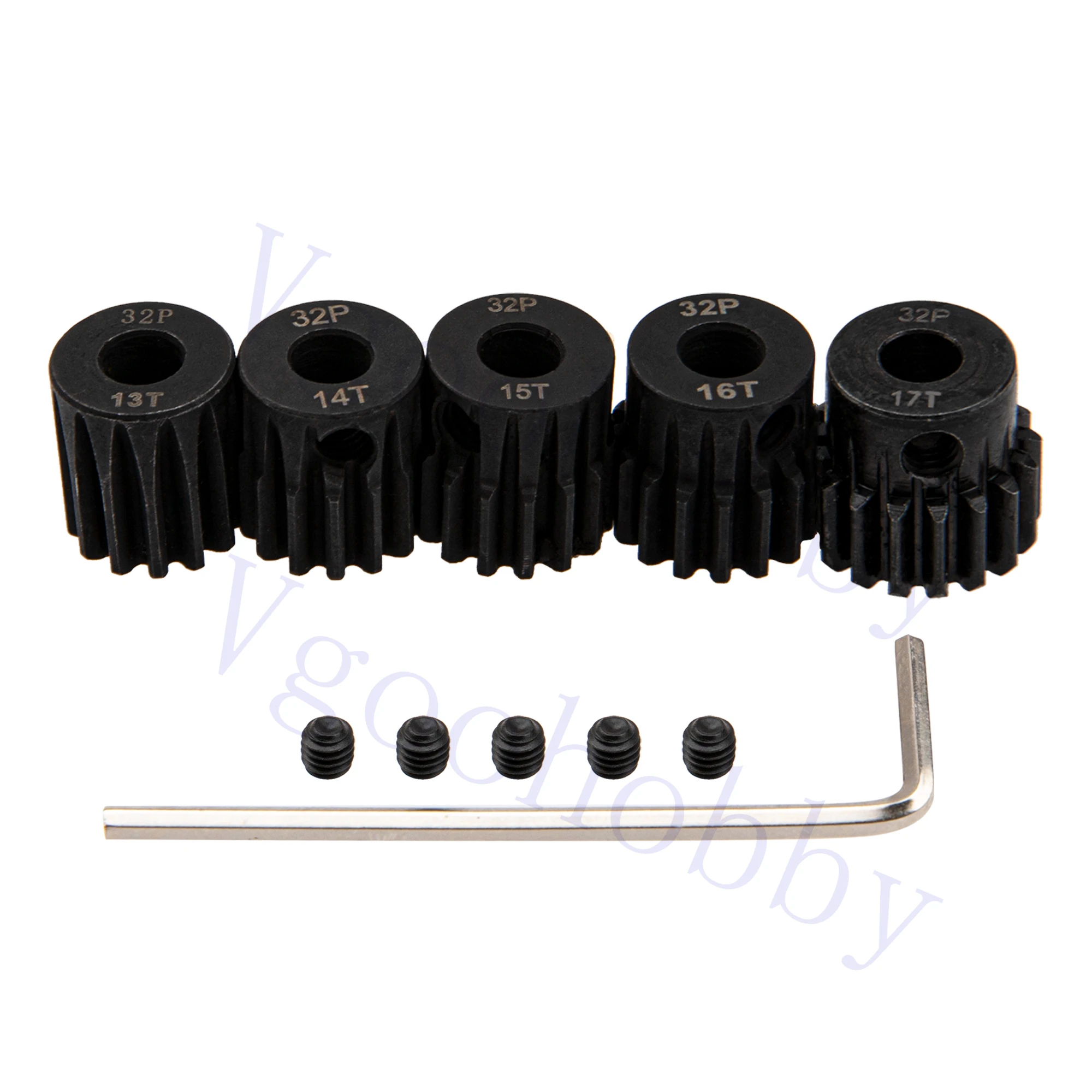 

Комплект шестерней из стали 32P 5 мм 13T 14T 15T 16T 17T fit 5 мм вал для HPI Kyosho Losi Axial Traxxas Tamiya 1/8 1/10 RC Car