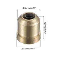 4Pcs Press Fit Ball Oiler Brass Push Button Flange Grease Oil Cup 10mm for Gas Engine Motor Lubrication System 2