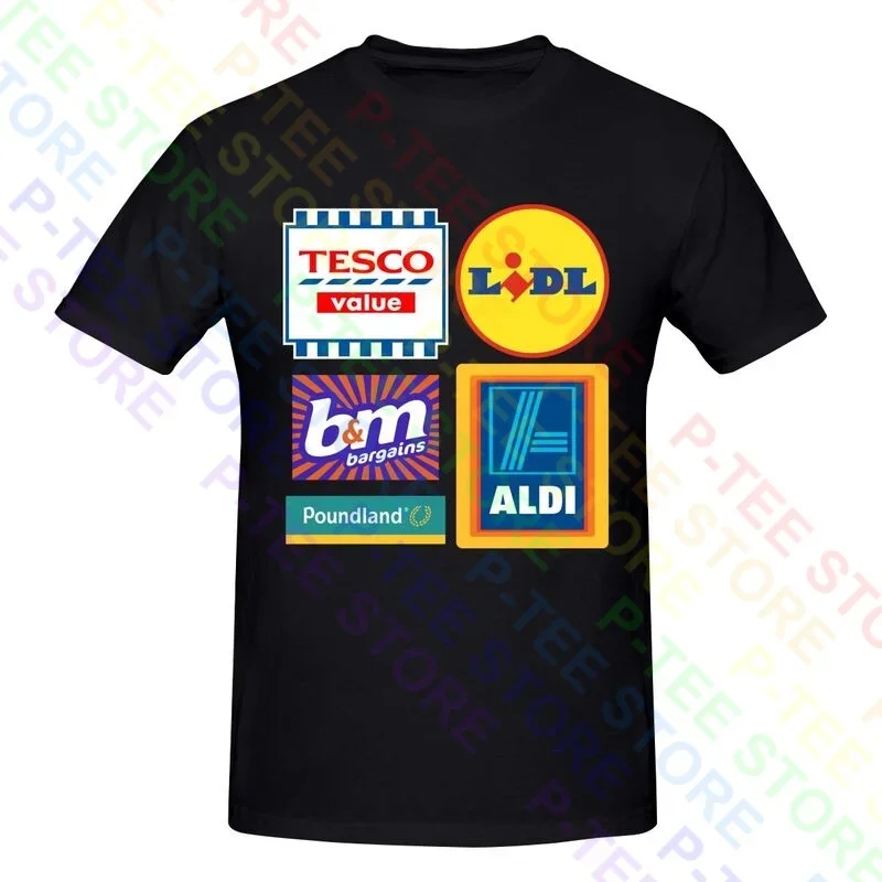 Budget Supermarket , Tesco Value, Lidl, Aldi, Pied Land Shirt T-Shirt Tee Top Novità