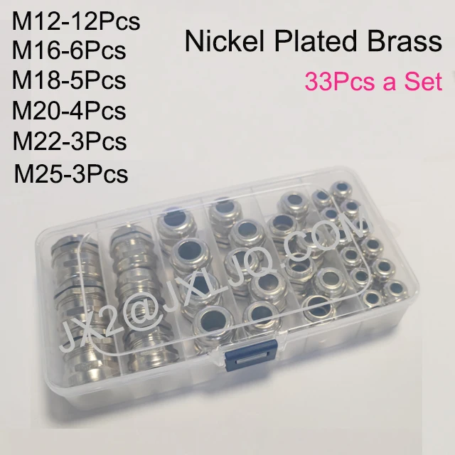 Plastic Waterproof Cable Gland PG7-PG19 Nylon Cable Fixing Joint PG13.5 Gasket Range 3-15mm 50 PCS