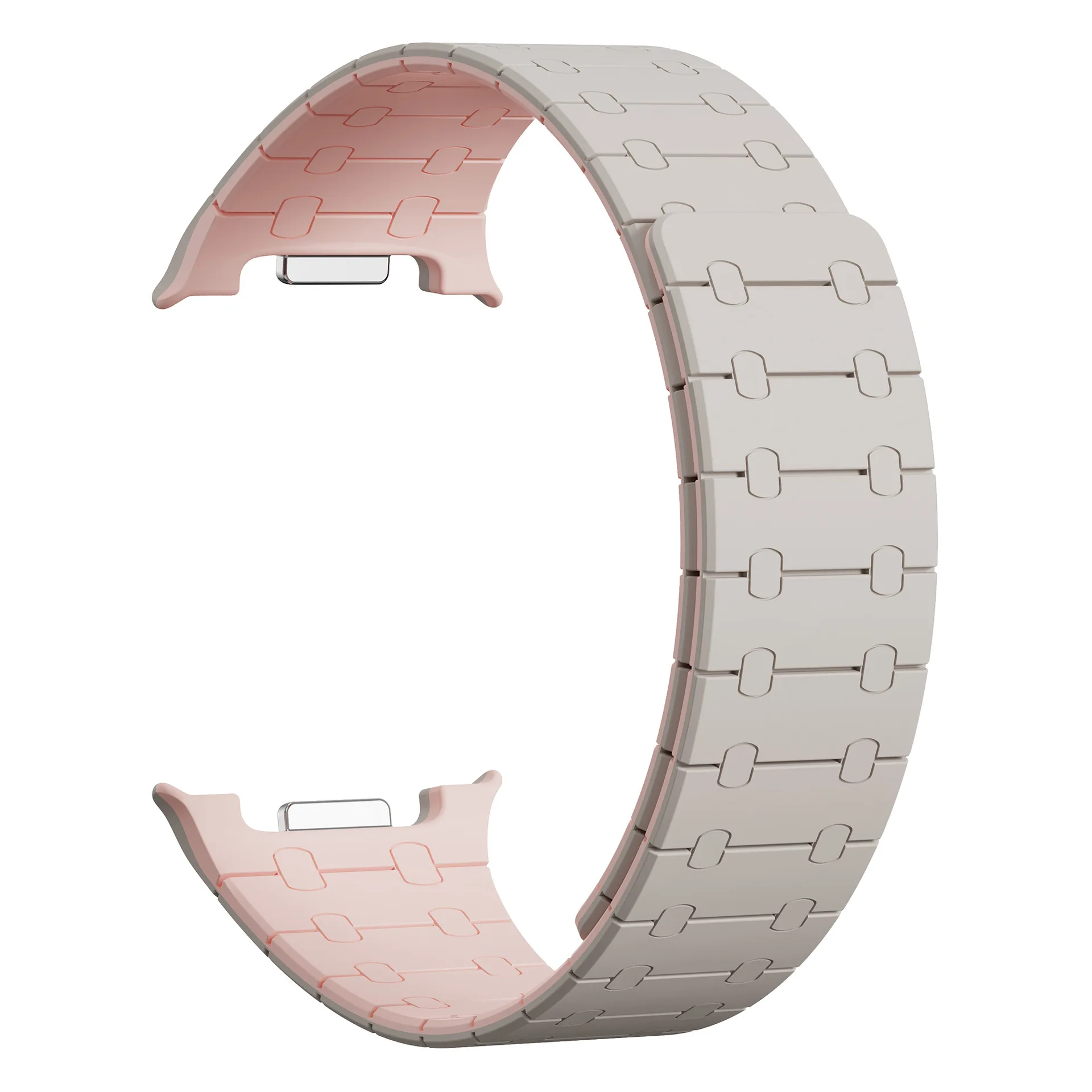 Magnetic Loop Silicone Sport Strap with Curved End Bracelet - No Gaps Design