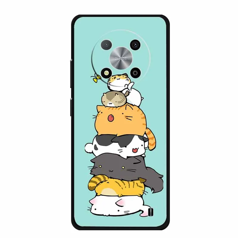 Luxury Soft Silicone TPU Phone Cover with Cartoon Floral Design - Protective Case