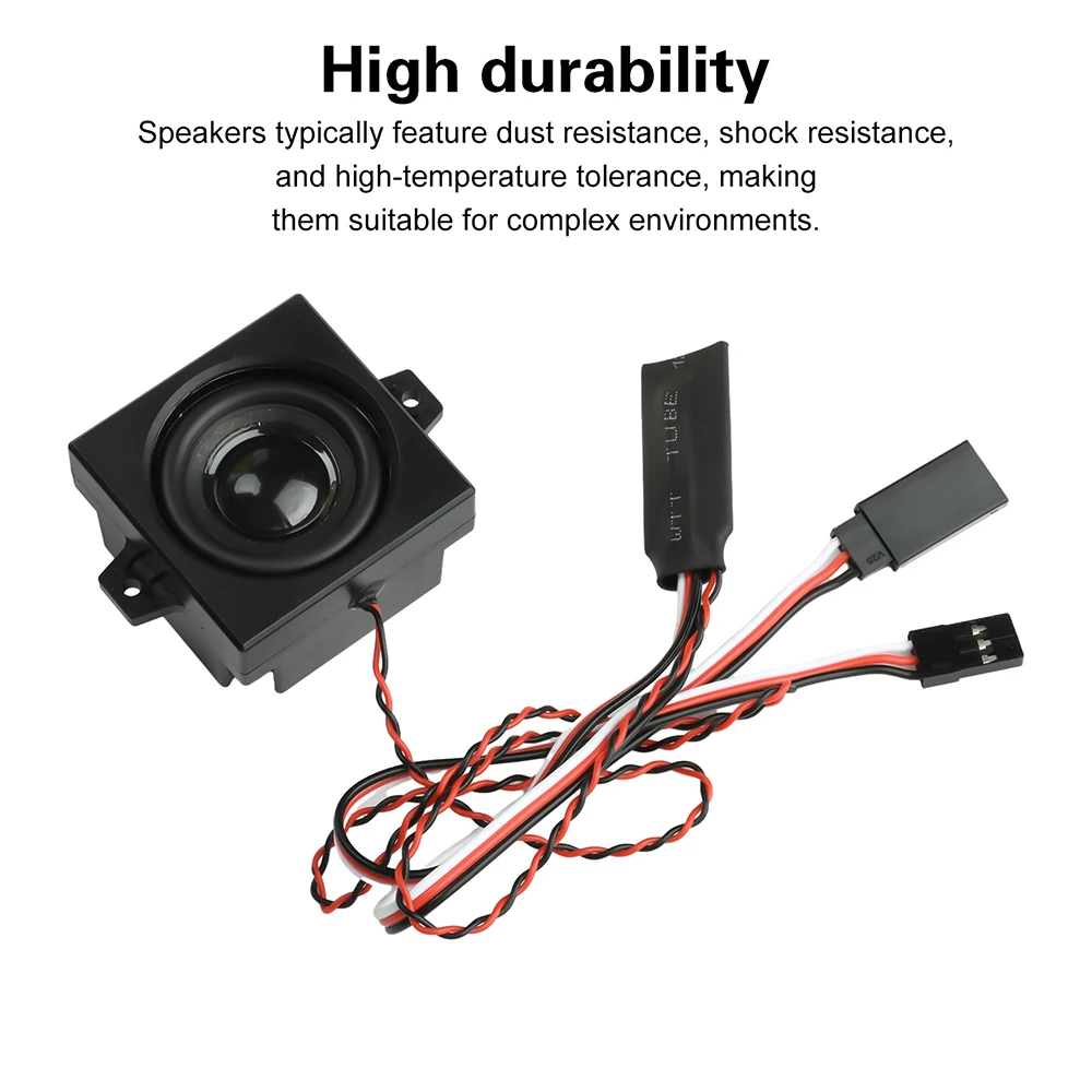 Haut-parleur 5W DC 3.6-8V pour char RC, installé dans un compartiment de tank RC