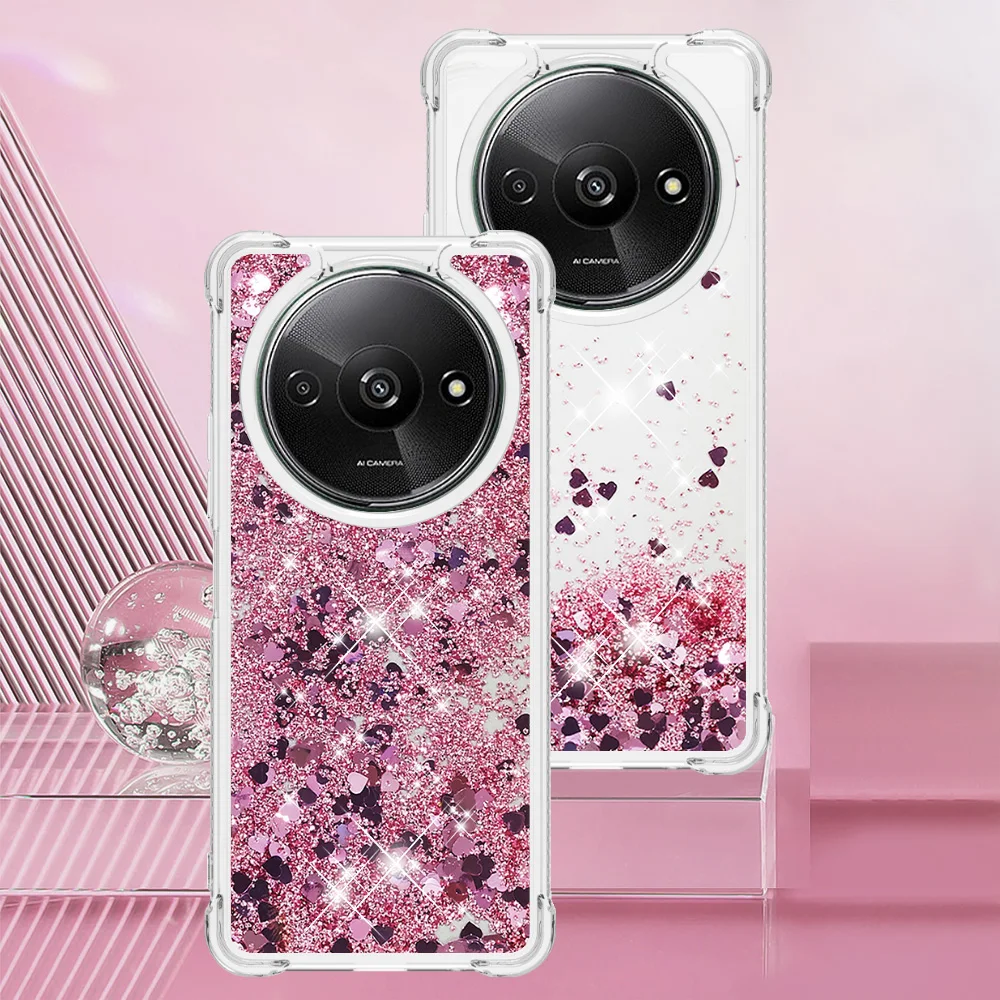 Bling Glitter Liquid Silicone Shockproof Quicksand Phone Case