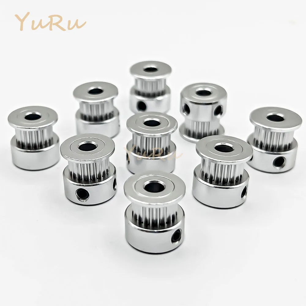 2GT2M 20 Zähne Zahnriemenscheibe Bohrung 3/3,17/4/5/6/6,35/8mm Riemenbreite 6/9/10/15mm Spannrad 20T Synchron 3D-Druckerteile – Detail 4