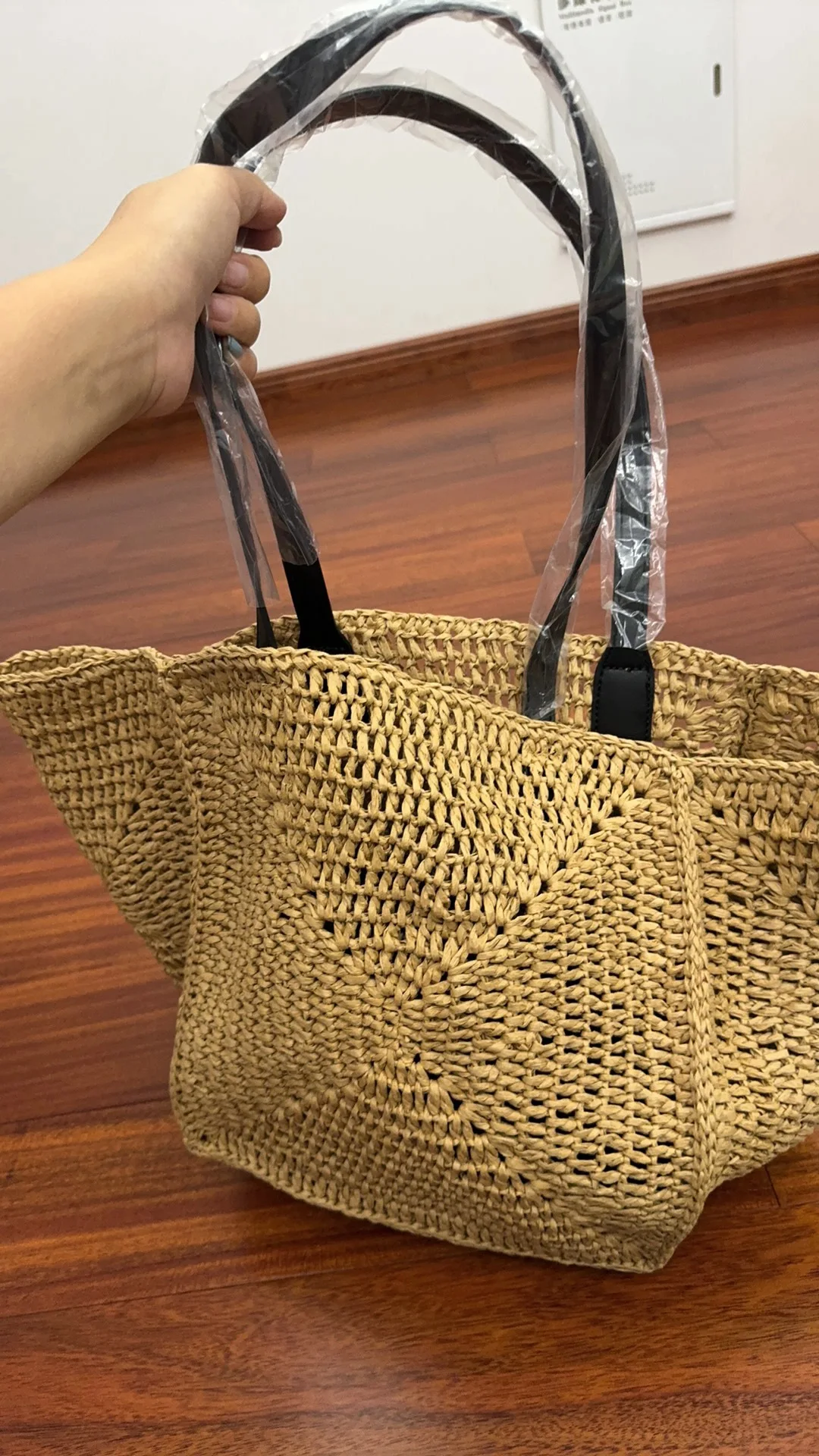 Luxury Designer Handbag Casual Large Capacity Patchwork Straw Tote Bag Handmade Paper Weave Summer Beach Handbags