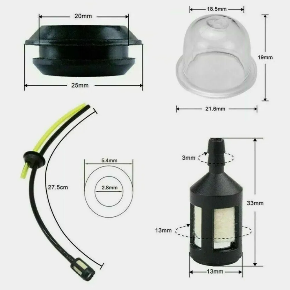

Brand New High Quality Fuel Hose Lawn Mower Hedge Hedge Cutter Kit Parts Petrol Attachment Tank Grommet Seal Gasoline