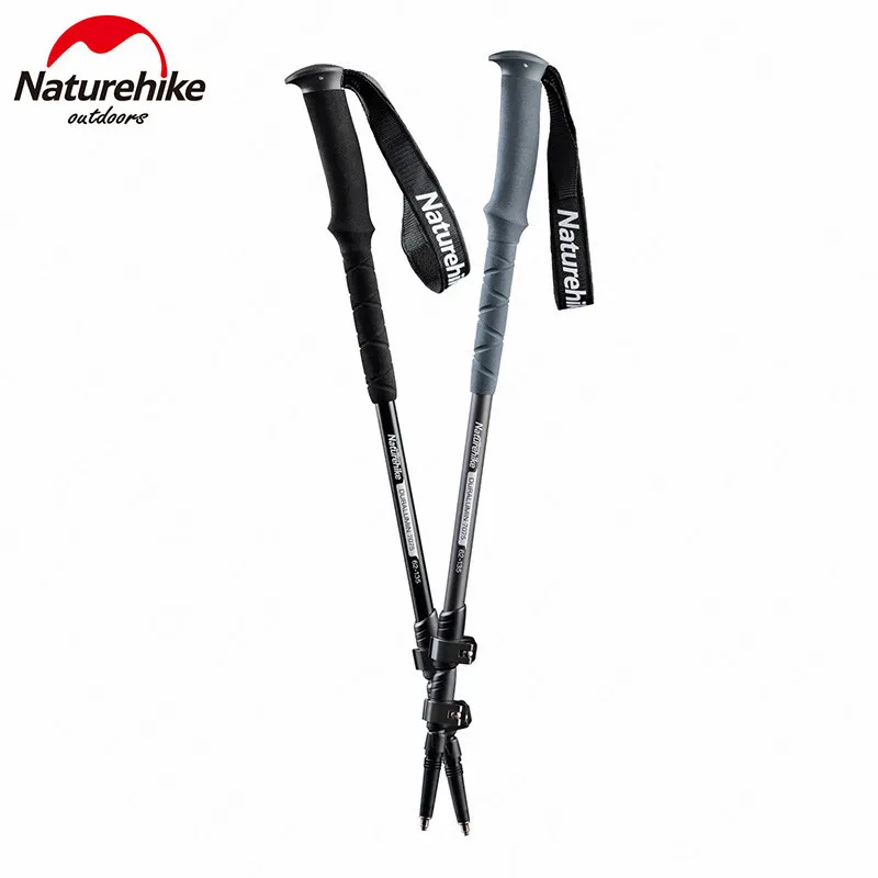 Naturehike Outdoor Telescopic Walking Stick Ultralight 7075 Aluminum External Lock Hiking Stick Skiing Trekking Poles