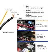 12V Car Daytime Running Light DRL With Turn Signal Lamp New LED Car Hood Decorative Light Strip Start Scan Dynamic Ambient Light 4