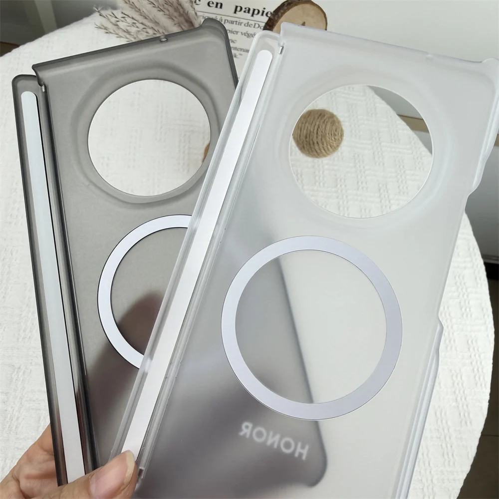 Ice Crystal Ultra Thin Magnetic Hinge Shockproof Case - Clear/Matte Finish
