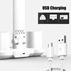 3in1 Multifunction Table Lamp LED Four-headed Folding With Fan Calendar Clock USB Rechargeable Desk light 3 color Reading Lamp 5