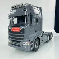 6x6 1/14 770S RC Tractor Truck Remote Control Car Painted Finished CNC Differential Lock Axles Sound Light Vehicle Toy Model 1