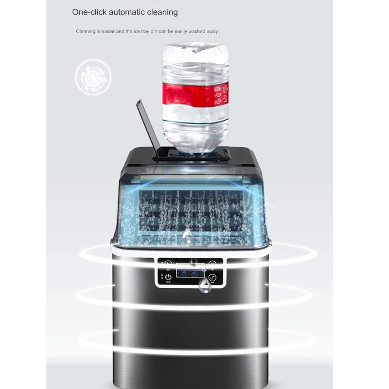 New Design Home Ice Maker Machine 35kg Commercial Automatic Smart Ice Making Machine Small Mini Portable Cube Maker