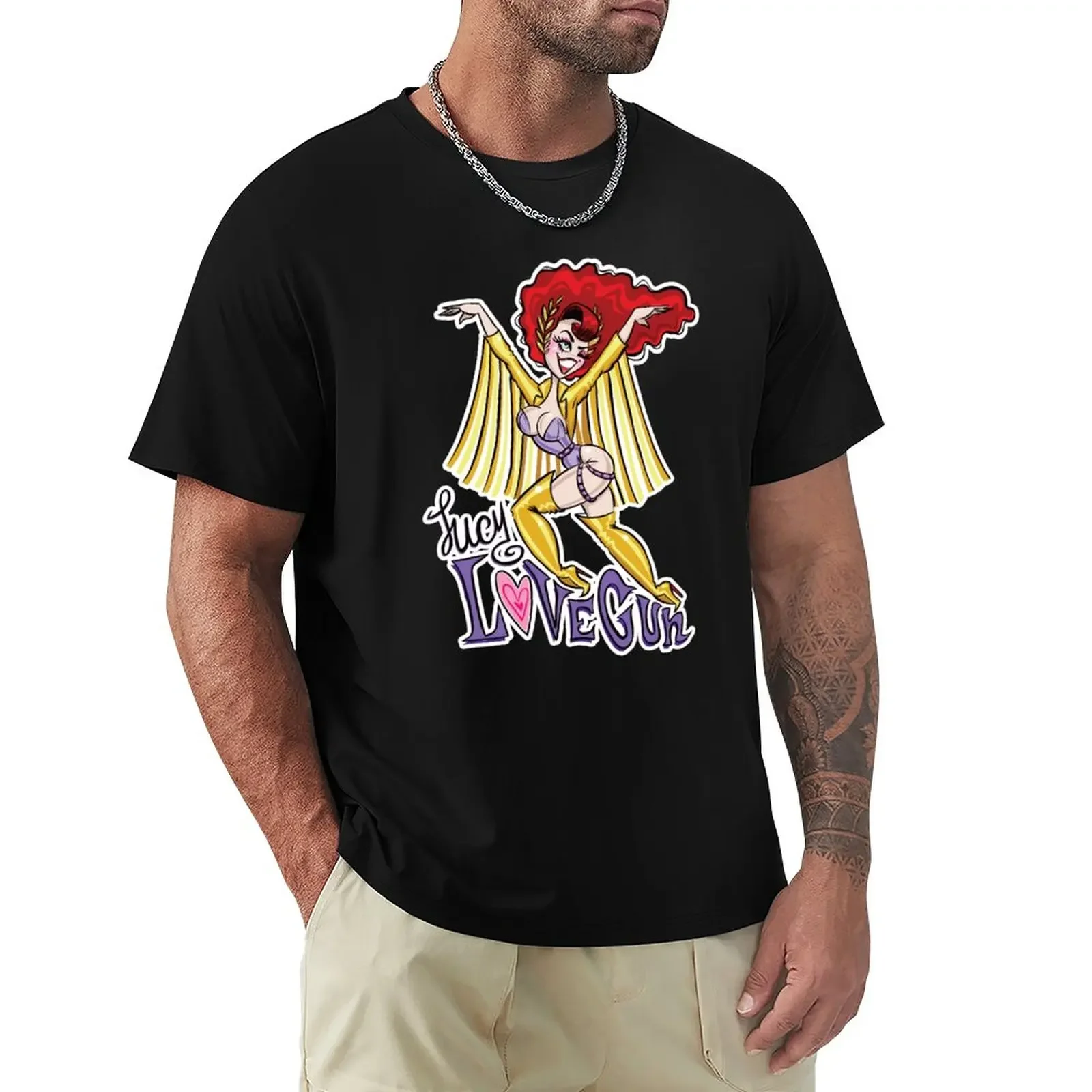 

Lucy Lovegun T-Shirt anime tees T-shirt men customs design your own blanks cute tops oversizeds mens graphic t-shirts anime