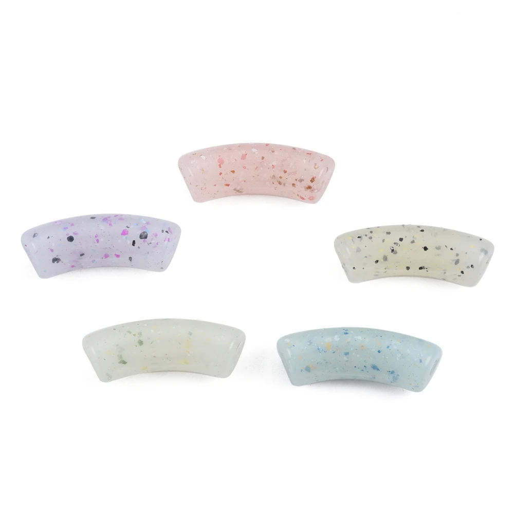

500g Marbled Stone Style Opaque Acrylic Curved Tube Beads Mixed Color for Bracelets DIY jewelry making Crafts Decor Accessories