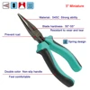 Pro'sKit PM-736 high quality 5-inch Mini Needle Nose Pliers Anti-skid Handle With Teeth Cable Cutter Wire Stripper DIY 2