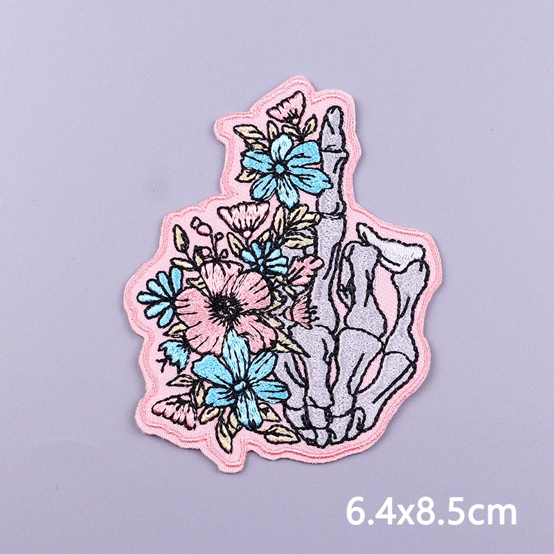 Cartoon Flower Patch Iron On Patches For Clothing Thermoadhesive Patches On  Clothes DIY Round Embroidery Patch Sewing Applique - AliExpress