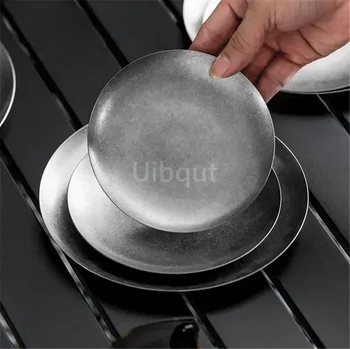 Vintage Stainless Dinner Plate 1