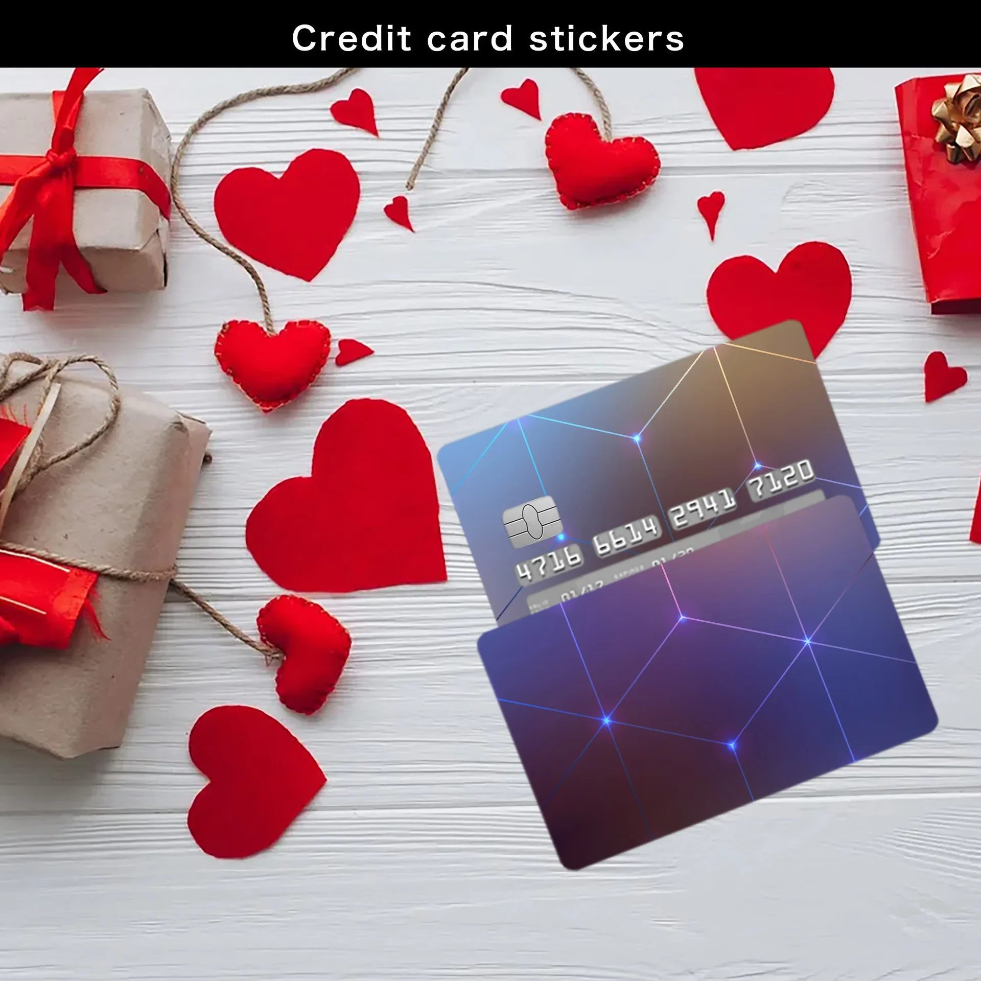 Creative 3D DIY Credit Card Stickers Art Decoration Card Stickers Credit Protective Decorative Film 3d stickers
