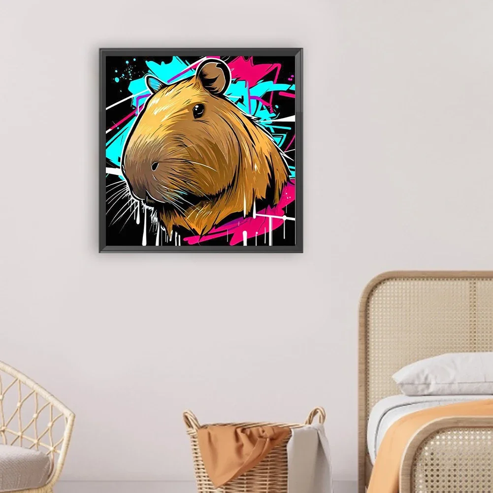 5D DIY Full Round Drill Diamond Painting Capybara Kit Home Decoration Art Craft Mosaic Painting diamond painting diamond art painting kit diamond painting set