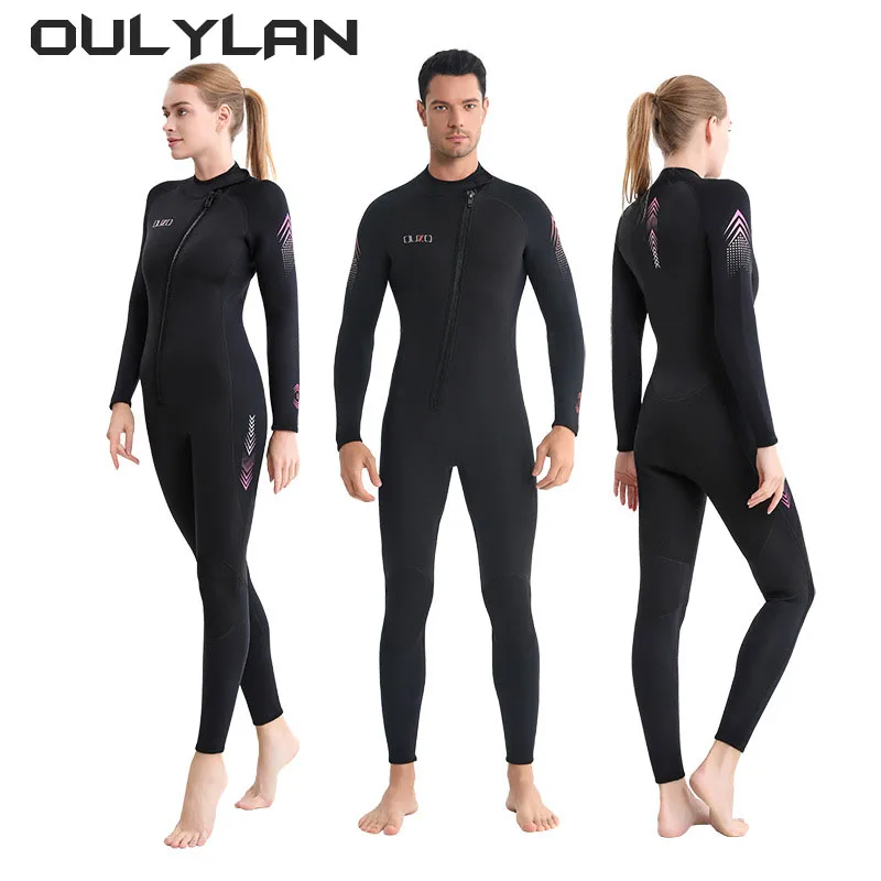 

Oulylan NEW Women 3MM Neoprene Wetsuit Men High Elastic Surfing Spearfishing Wetsuits One Piece Full Body Diving Suit Jumpsuit