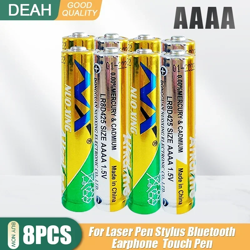 Alkaline Battery 8PCS AAAA E96 LR61 LR8D425 1.5V Alkaline Battery For Stylus Laser Pen Touch Pen Bluetooth Earphone Clock LR8D425 MN2500 MX2500