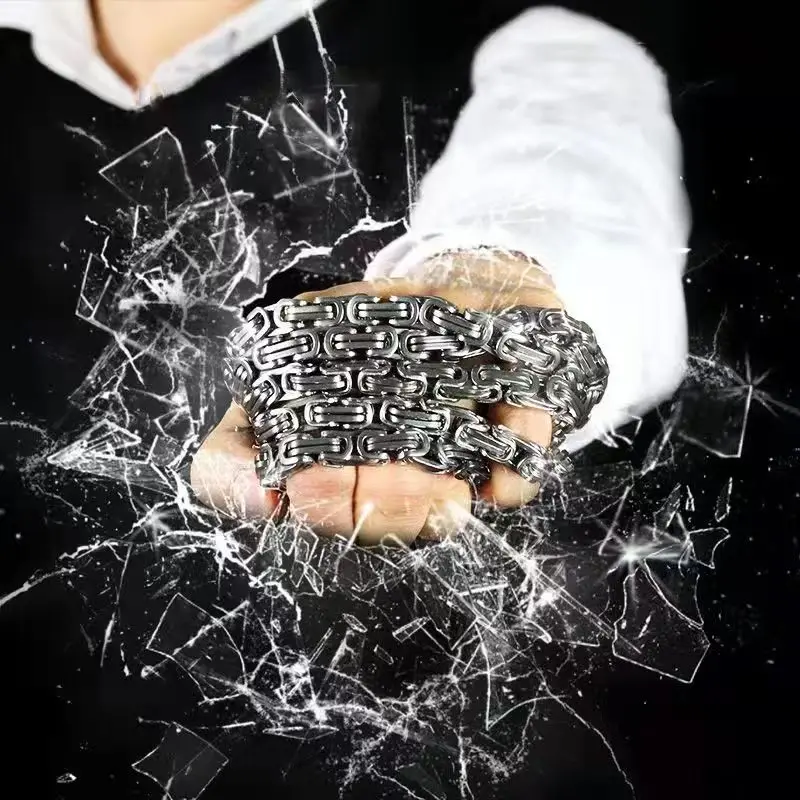 Bracelet d'auto-défense Dragon 1M, mode Hip Hop, Protection de sécurité personnelle, fouet universel pour hommes et femmes, en acier inoxydable