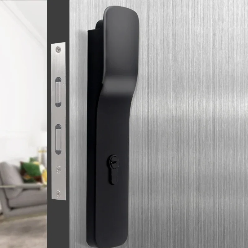 Invisible door lock without handle for Indoor room wooden door Silent lock body safe and anti-collision