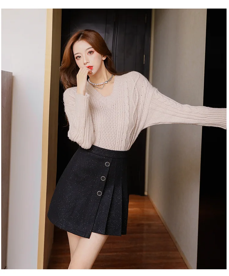 white skirt 2022 Pleated Skirt Women Autumn Irregular Slim A-line Skirt Korean Fashion School Uniform Girls Casual Preppy Style golf skirt