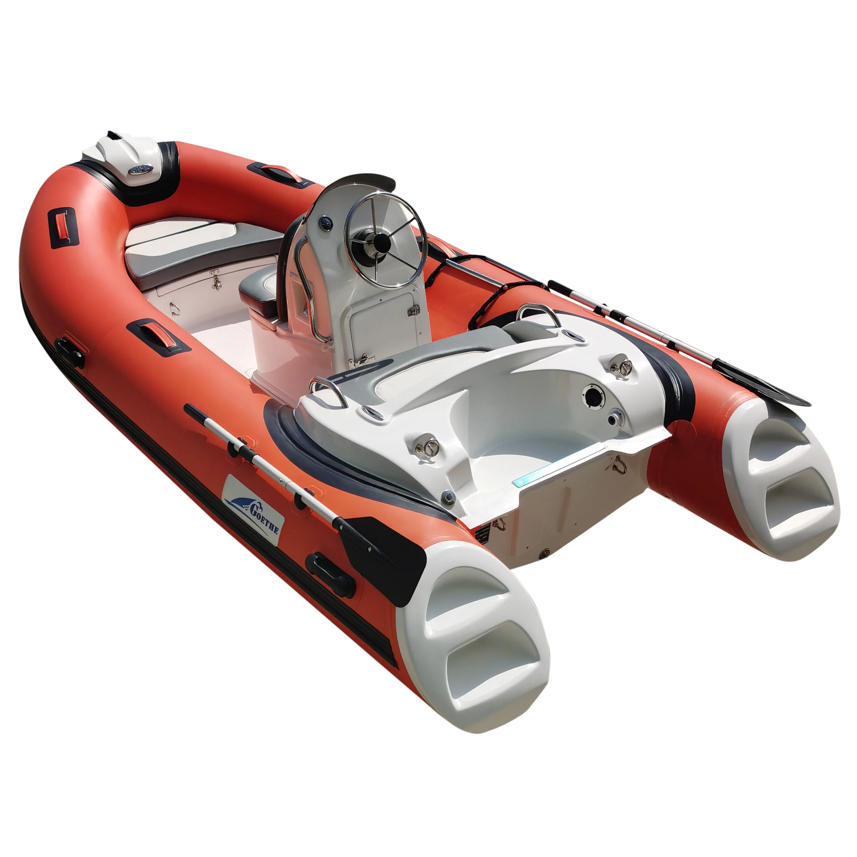 RIB390 5 People Rigid Fiberglass Inflatable Boat Fishing RIB Boat For Sale
